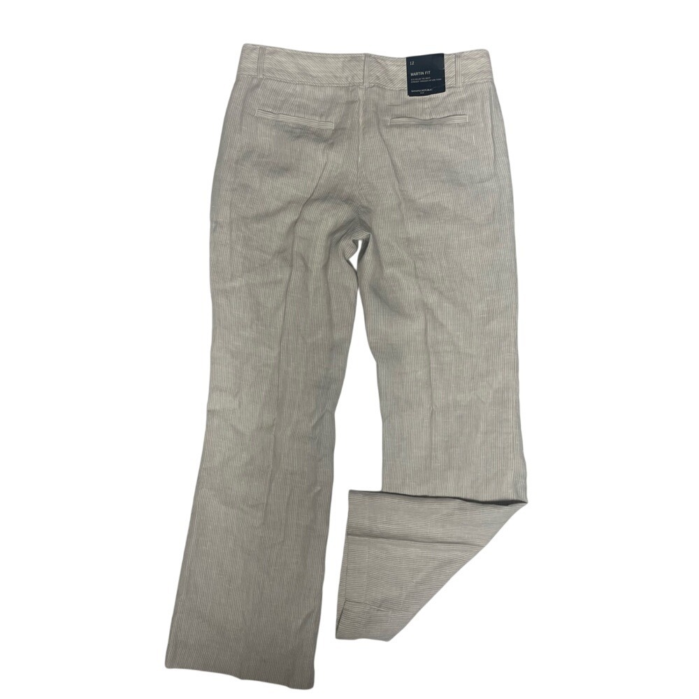 Banana Republic Factory Light Beige Linen-Blend Trousers
